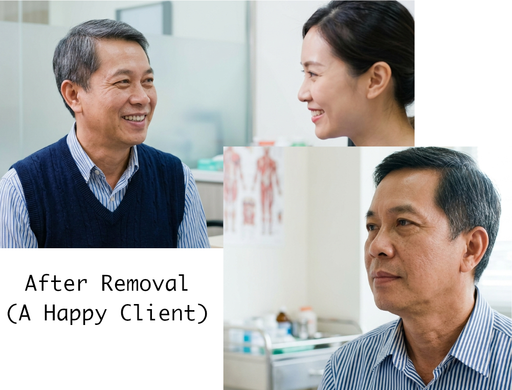 BioGeNew completely heal skin tags and warts from one of our client's face and neck