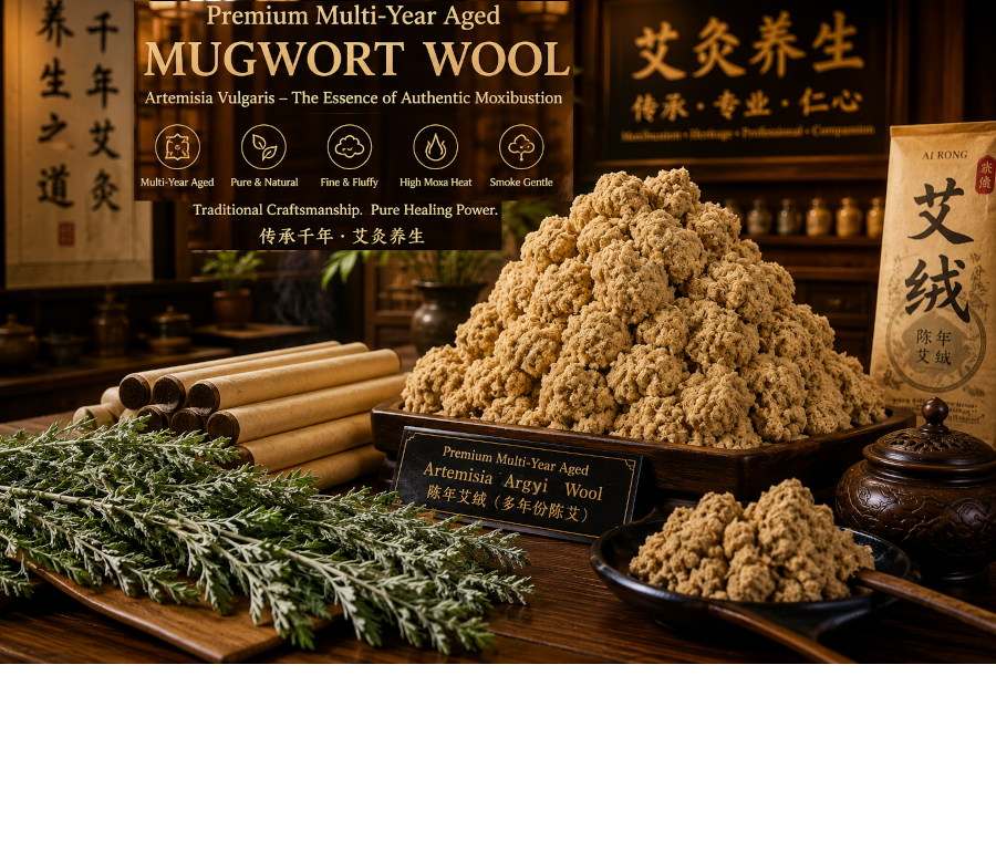 Artemisia Argyi multi-year aged mugwort wool 陈年艾绒