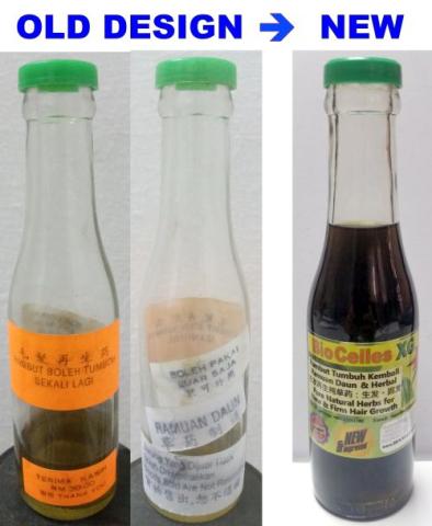 BioCelles Hair Essence has its very old label redesigned